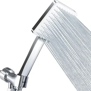 High Pressure Shower Head with Handheld 6 Settings Detachable shower head with hose Chrome