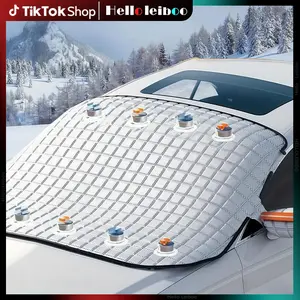 64''X48" Car Windshield Snow Cover & SunShade, Four-Season Car Window Snow Cover, Snow Cover, Anti-freezing and Anti-snow Windshield Sunshade