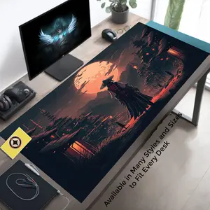 [Sale off up to 65%][Free Ship] Samurai Desk Mat: Post-Apocalyptic Japanese Moonlight Desk Pad