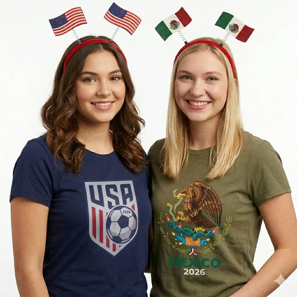 Flag Hairbands , Hairclips , Hair accessories , US & Mexico Flag Headbands , gift for her , gift ideas