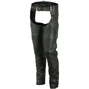 Economy Leather Chaps  Season Unisex Biker Assless Chaps with Customizable fit and Carry Pockets
