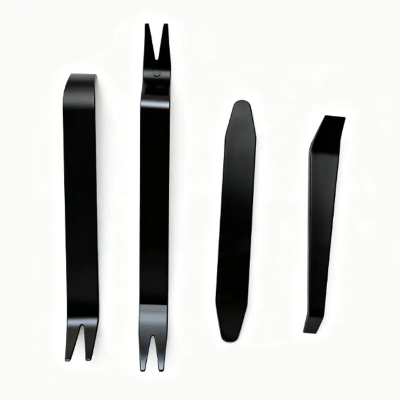 4-Piece Scratch-Free Plastic Pry Toolkit, Specialty Kitchen Utensil with Multiple Pry Shapes for Clip Fasteners, Automotive Maintenance Tools, Vehicle Repair, Audio Install Tasks