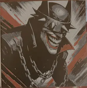 Batman Who Laughs 3D Hueforge Print Dark DC Villain Wall Art Comic Collector Decor Gamer Room Piece High-Quality Artwork Gift Ornaments Decoration Artistic Photo