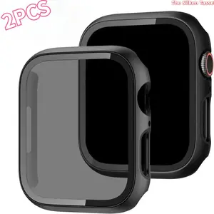 2PCS iWatch Privacy Case (with Built-in Tempered Glass) — 2-in-1 Ultra-Thin Privacy Screen Protector & Protective Case; Compatible with 38–49mm Apple Watch Series and Ultra Models; Stylish Protective Accessory for Men and Women