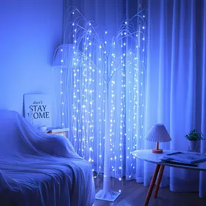 6FT Lighted Willow Tree | Artificial LED Weeping Willow Tree, perfect for home indoor string lights, holiday parties, weddings, birthdays, festivals, proposals, anniversaries, graduation season, Easter, and year-round seasonal decor for all 365 days.