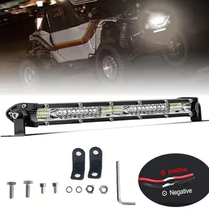 20 Inch Slim Light Bar Spot Flood Combo Beam LED Driving Lights 5500LM Waterproof for 4x4 SUV ATV Truck Car Boat 9-30V DC IP68