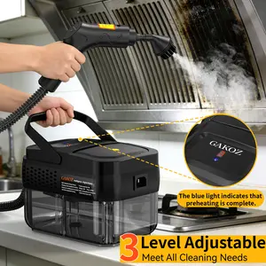 High pressure steam cleaner, household steam cleaner, large water tank capacity, easy to carry, one key switch, 3-speed control, suitable for kitchen fumes, sofas, small air conditioners, washing machines, with multiple cleaning accessories included