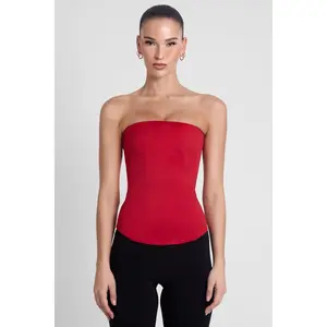 Sphynx Satin Corset Top - Red