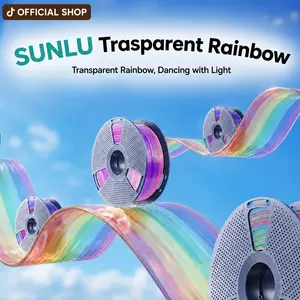 SUNLU PLA Transparent Rainbow Series | 3D Printing Filament 1.75mm | Smooth Color Transition, Low Warping & Shrinkage | Perfect for Beginners & Advanced Users tiktokshopspringglowup