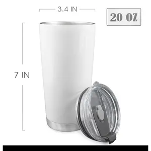 Custom Name 20oz Travel Tumbler, Personalized Insulated Stainless Steel Coffee Cup with Splash-Proof Lid, 7" Tall Fits Car Cup Holder, Gift for Mom Dad