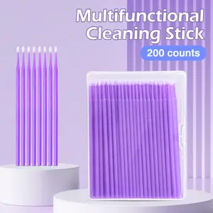 200 Counts miniature applicators, hygienic disposable cosmetic cleaning swabs