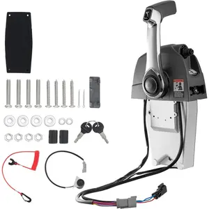 VEVOR Boat Throttle Control, 5006186 Top-Mounted Outboard Remote Control Box for Evinrude Johnson, Marine Throttle Control Box with Power Trim Switch and Lanyard