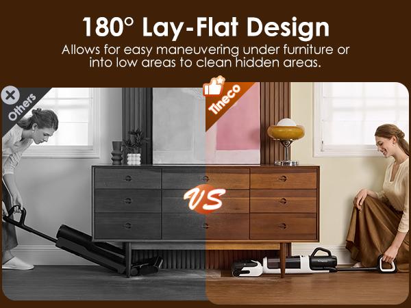 Tineco Floor One Switch i5 Stretch Breeze Wet Dry Vacuum Cleaners, 2-in-1 Cordless Vacuum for Multi-Surface, 20KPa Powerful Floor Cleaner Mop with Long Runtime