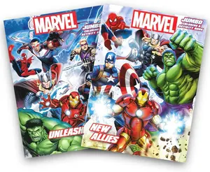 Marvel Heroes Avengers Jumbo Coloring and Activity Book Set (2 Books)