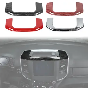 Center Console Storage Box Cover Trim For Dodge Ram 2018+ Car Interior Accessories decal of cars automotive decoration Carbon Vehicle