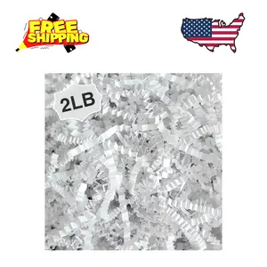 2LB Crinkle Cut Paper Shred Filler for Bag Gift Box Basket Confetti Paper