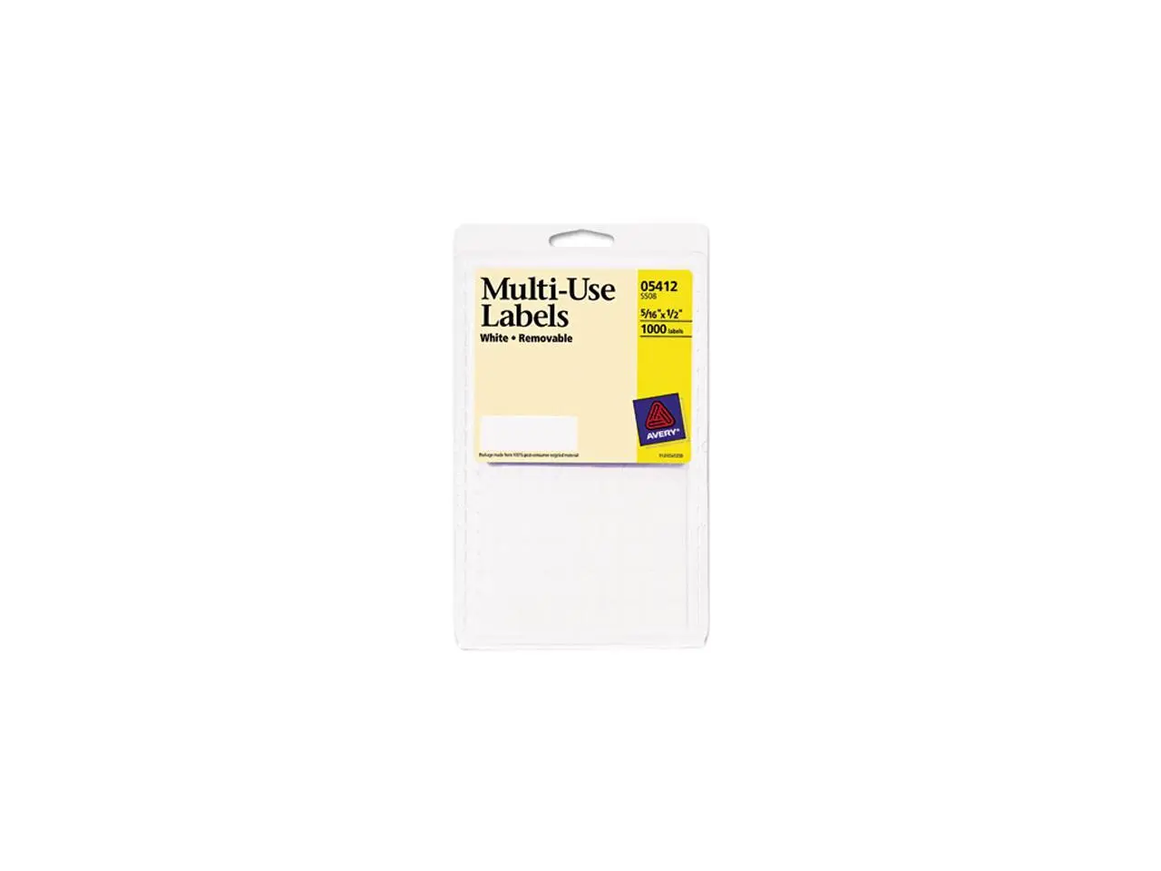 Avery 05412 Removable Multi-Use Labels, 5/16 x 1/2, White, 1000/Pack Avery 05412 Removable Multi-Use Labels, 5/16 x 1/2, White, 1000/Pack