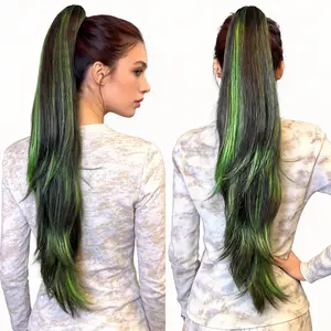 CHAOEE Ponytail Extension 24" Claw Clip in Ponytail Extensions Long Curly Wavy Ponytail Hair Extension Claw Clip on Pony Tails Hairpiece for Women