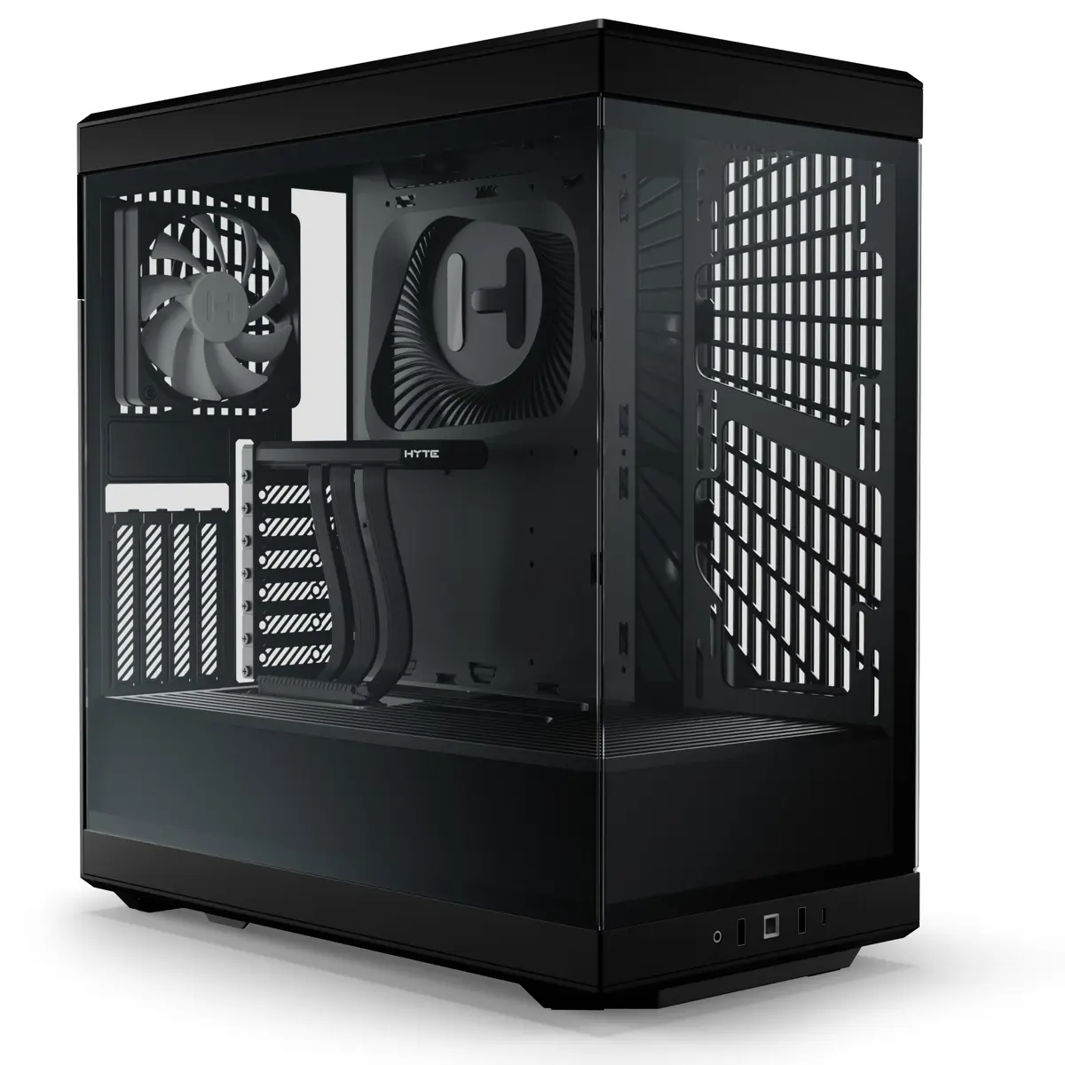 HYTE Y40 Modern ATX Mid-Tower Gaming PC Case for Gaming Users - S-Tier Aesthetic, Panoramic Tempered Glass, Transparent Side, Compatible with ATX Motherboard