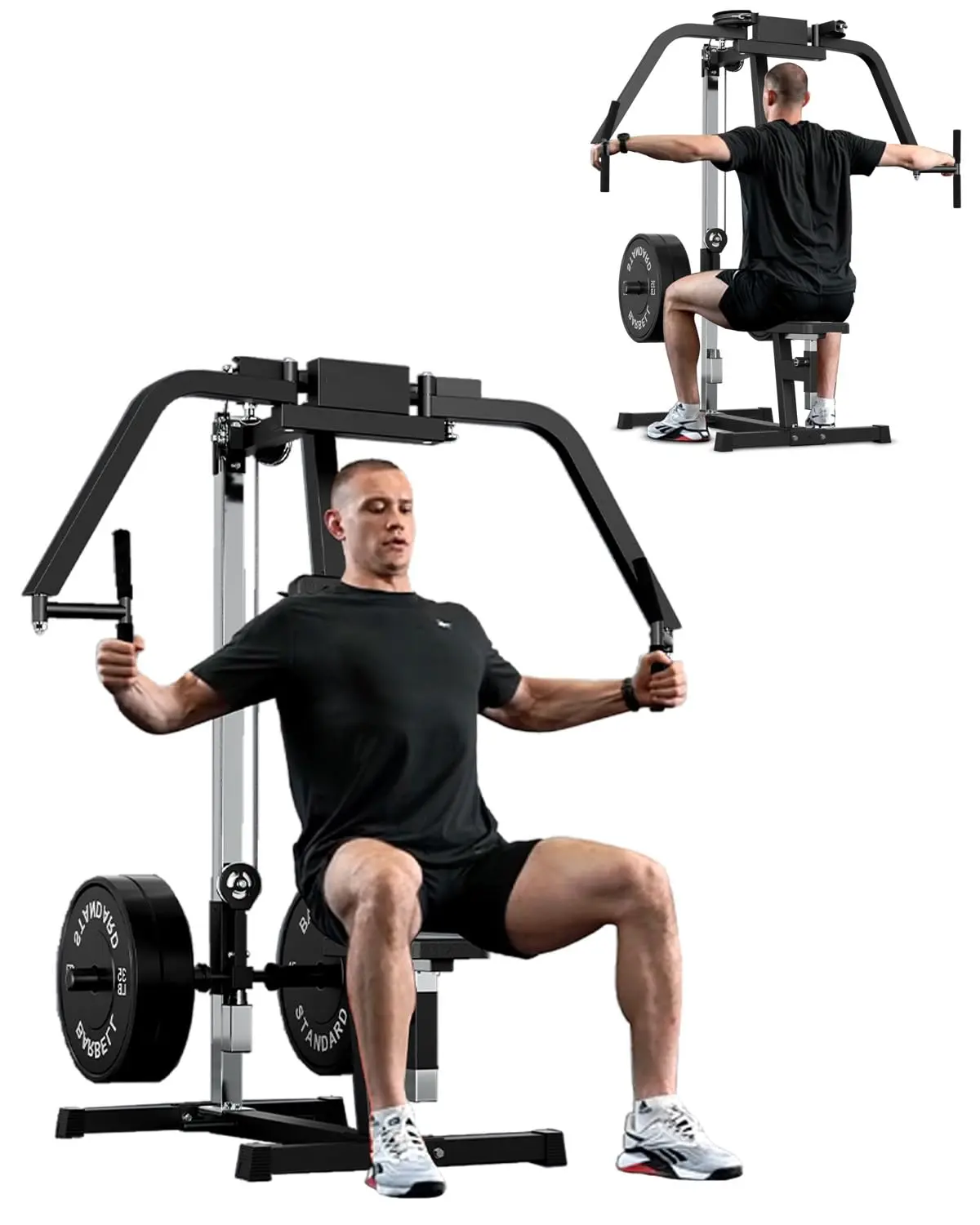 MIKOLO Chest Fly Machine, PEC Fly and Reverse Delt Machine, 400 lbs Upper Body Specialty Machine for Pectoral and Rear Deltoid with Band Pegs, Chest, Back, and Shoulder Training for Home Gym Adjustable Workout Equipment