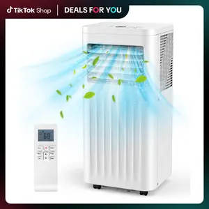 COWSAR【Deals For You Days】8000 BTU EasyCool Portable Air Conditioner- Cool up to 350 Sq. Ft. AC with Easy-to-Use Remote Control, Digital LED Display, 24H Timer,Sleep Mode and Complete Window Installation Kit, for Bedroom,Living Room,Home Office,Apartment