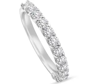 1Ct TW Round Cut Diamond U Prong Wedding Ring Stackable Band 14k Gold Lab Grown