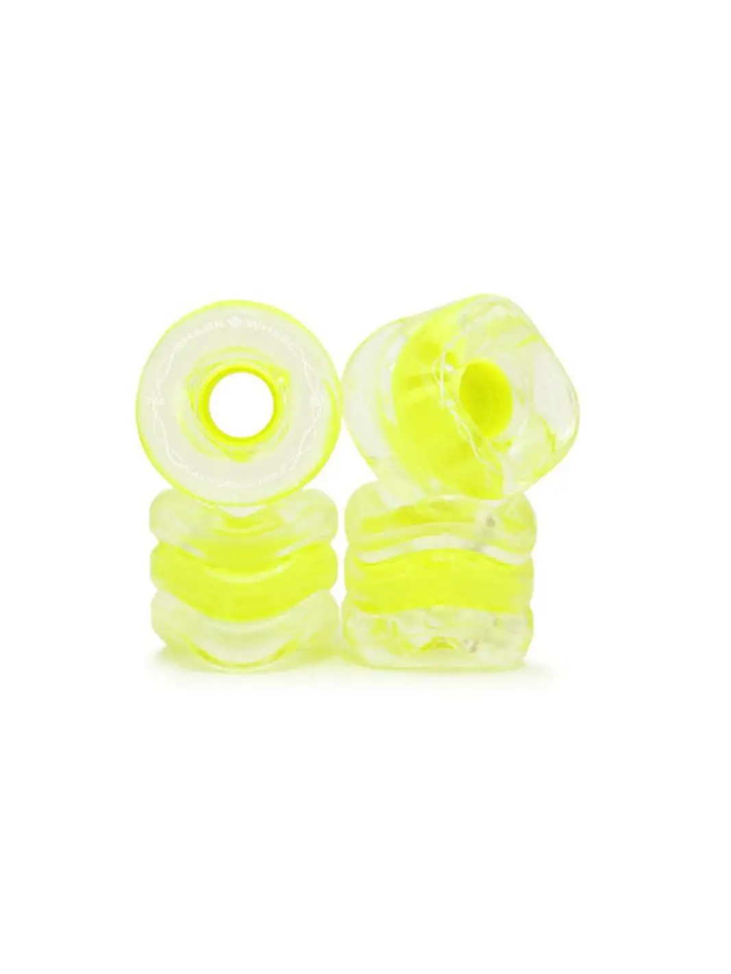 Shark Wheel 60mm, 78a Clear With Yellow Hub California Roll