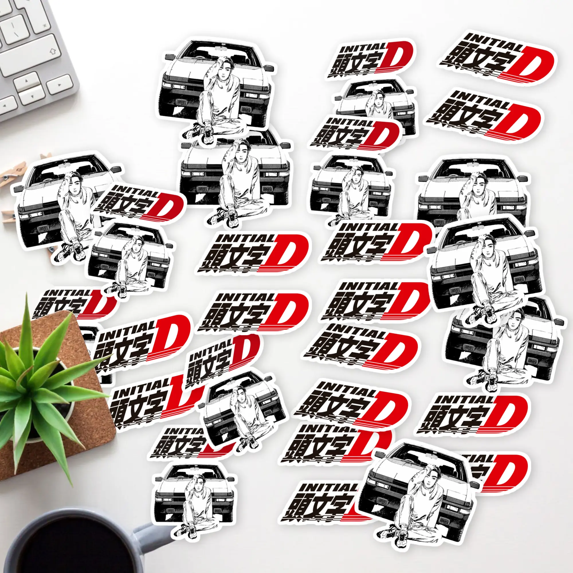 Stickers Pack 20 Pcs Initial Bumper D Car Guitar Water Waterproof Laptop Skateboard Vinyl Aesthetic Luggage Colorful Bottle Bike