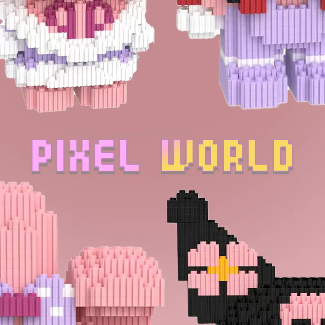 Pink and Black Rabbits Set