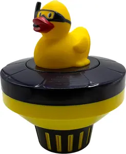 Poolzilla Diver Duck Chlorine Feeder - Floating Dispenser with Adjustable Collar Design for Optimal Dispersion - Hold Tablets up to 3”