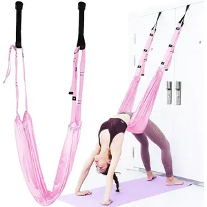 Adjustable Leg Stretcher Strap with Door Anchor - Yoga Ballet Gymnastics Flexibility Trainer Waist Back Bend Assist Portable