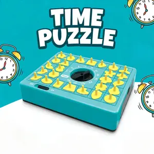 Time Puzzle Pop Up Board Game for Kids Eco Friendly ABS Material 26 Shape Pieces Fun Learning Toy for Shape Color Recognition Problem Solving Skills