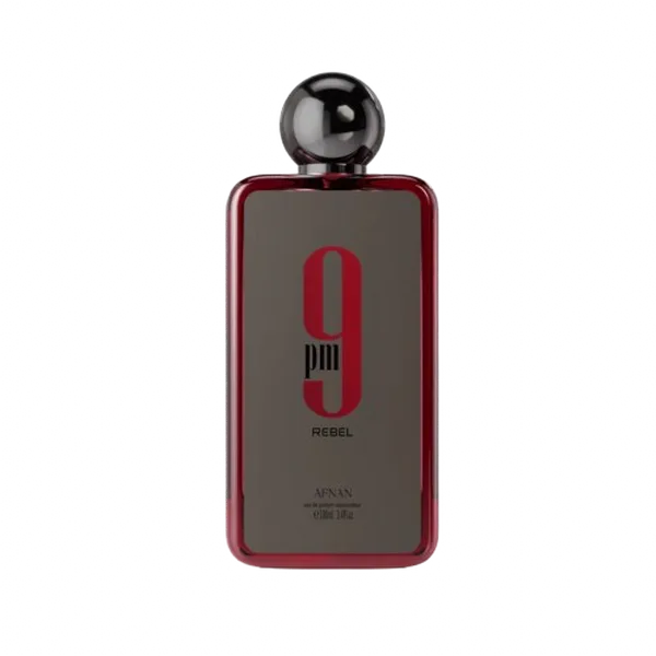 AFNAN 9 PM Rebel Eau de Parfum Spray, Latest Launch 3.4 Ounce Perfume Fragrance for Unisex Woody Amber
