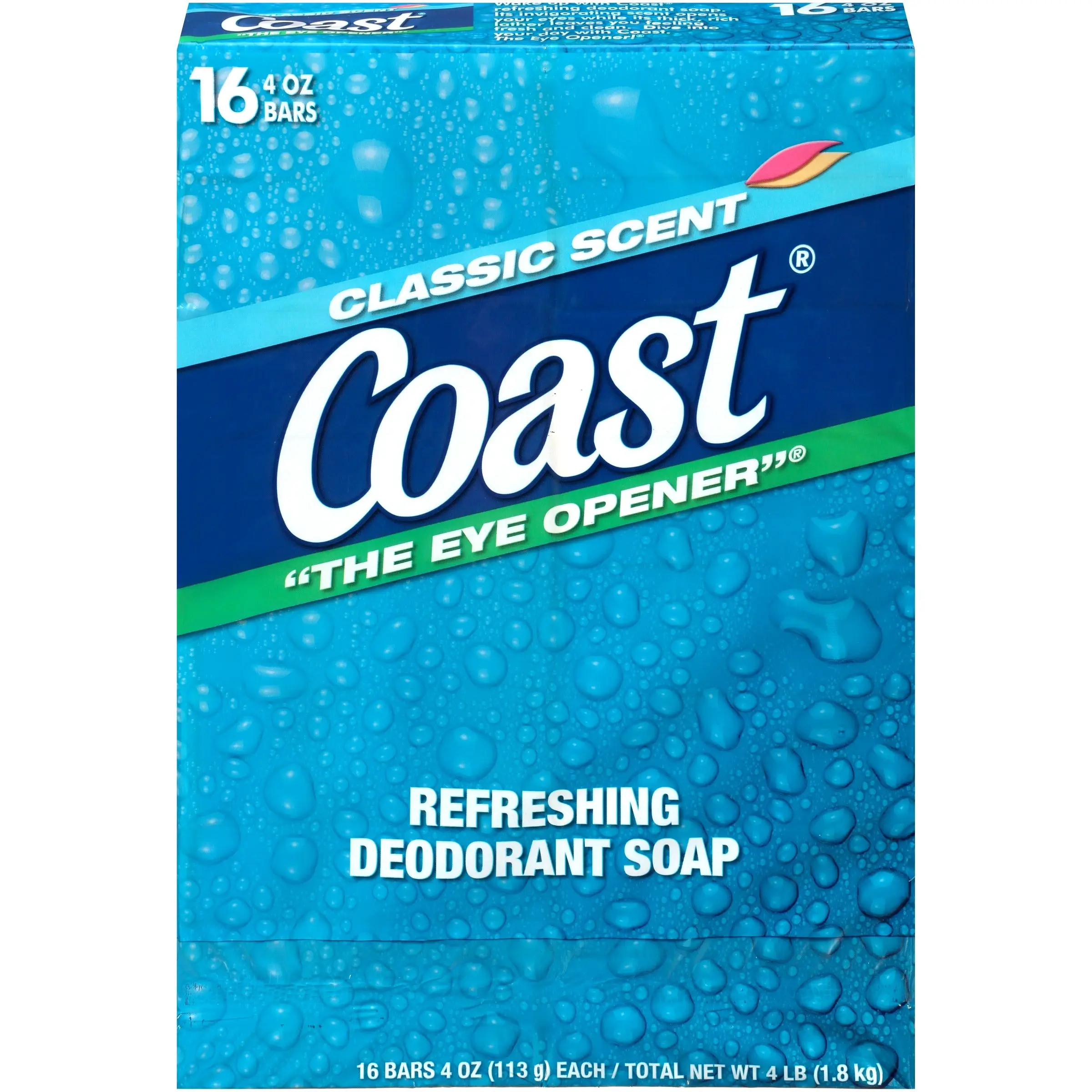 Coast Classic Scent Deodorant Soap 4 oz Bars (16 Pack) – Refreshing Clean