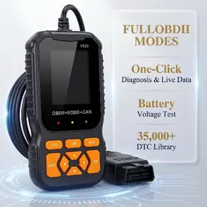OBD2 Car  Scanner Diagnostic Tool V520– Engine Code Reader with Comprehensive OBD2 Functions, Reset Capability, I/M Readiness Support, 10 Language Versions, Battery-Free Design (USB-Powered), Engine Fault Detector for Car Owners and Mechanics
