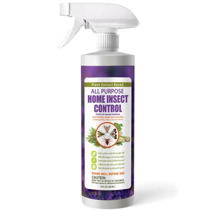 EcoVenger by EcoRaider All Purpose Insect Control 16 oz, Fleas, Fruit Flies, Gnats, Moths, Roaches, Spiders, Fast Kill, Lasting Prevention, Kill Eggs, Plant Extract Based & Non-Toxic, Child & Pet Safe