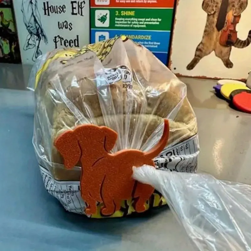 Cat Butt Bread Clips, Cat Bread Bag Ties, Kitchen Accessory, 3D Printed Reusable Cat Bread Bag Clips for Food Bags. Fun Easy-To-Use Animal Designs to Keep Food Fresh Longer (Cat) Kitchen Food Preservation