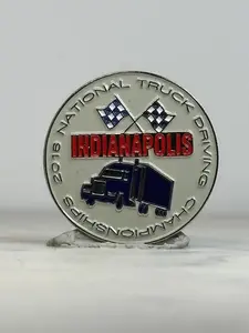 Indianapolis Truck Driving Pin: Silver Enamel Finish - 2016 Championship Accessory