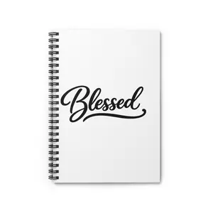 Blessed script notebook | Spiral Ruled Notebook