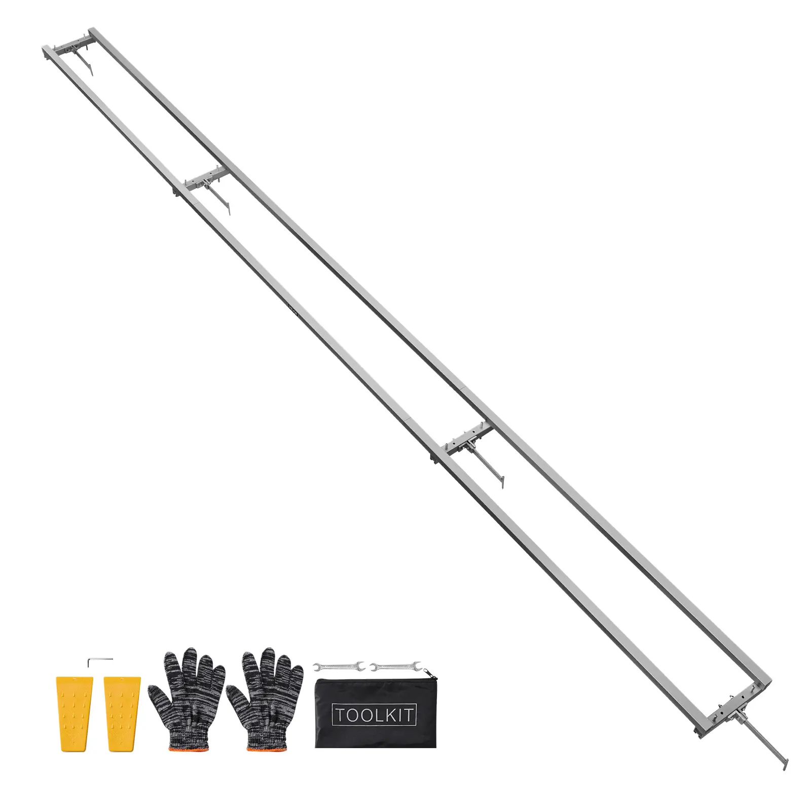 【summerfinds】VEVOR Rail Mill Guide System, 12 ft 4 Crossbar Chainsaw Mill Kits, Aluminum Saw Milling Rails System Works with Chainsaw, 2 Wedges, Adjustable Rail Milling Guide Kit for Builders Woodworkers