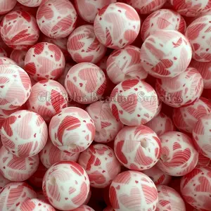 15mm Heart Silicone Beads, Round, DIY Pens, DIY keychain, Loose, Valentine's Day, Cupid