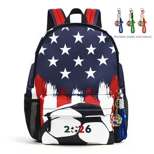 2026 Soccer Backpack Large Capacity Fits Laptop USA Flag Sports Travel School Bag for Men Women Teens Kids