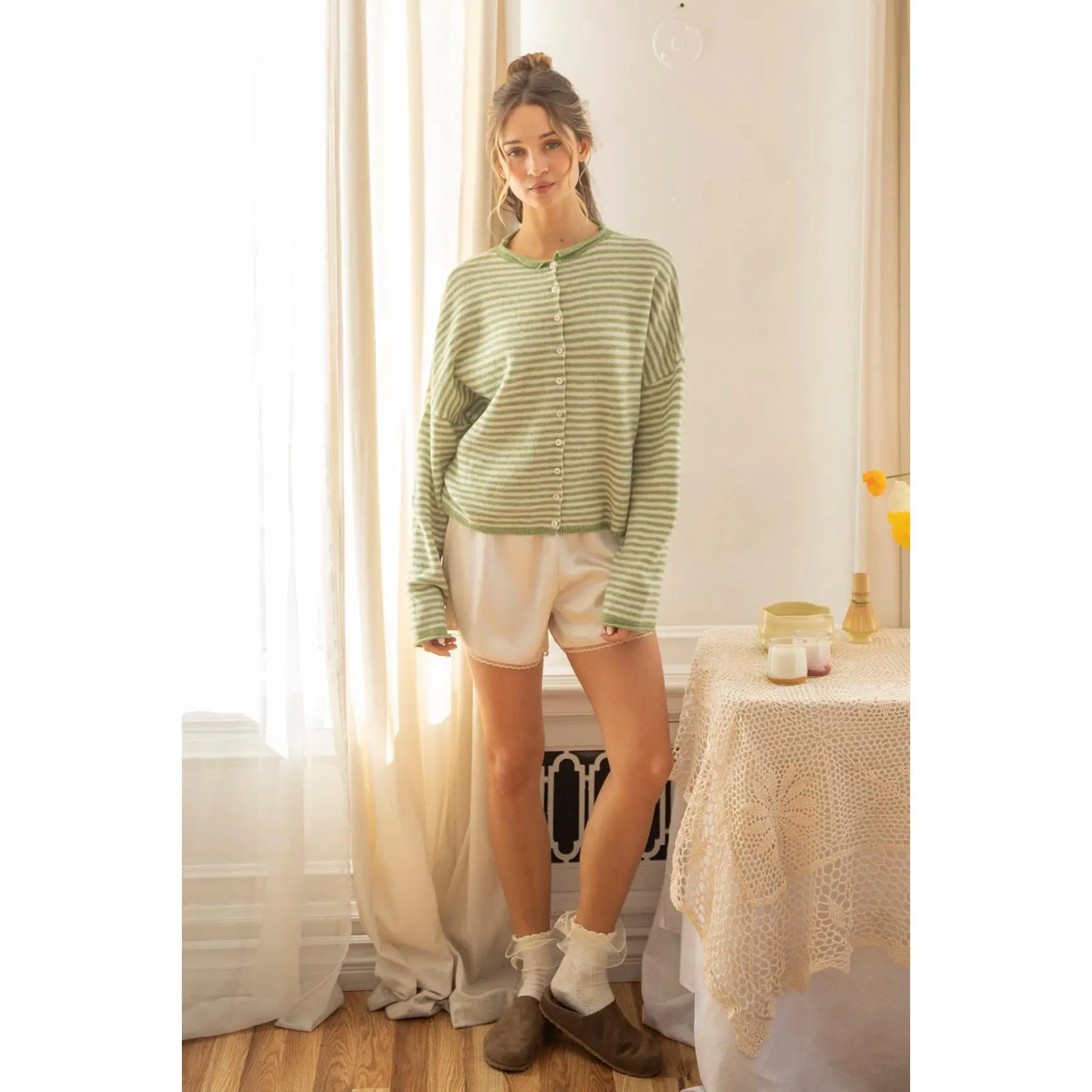 Mini Striped Piper Cardigan
