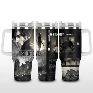 Ver2 Leon Kennedy Tumbler 40Oz 20oz, Resident Evil Requiem Tumbler, RE9 Requiem Gift For Fan