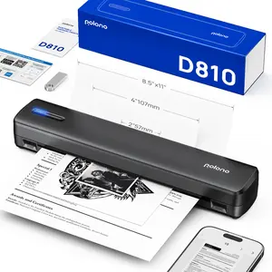 POLONO Bluetooth Portable Printer-D810 for Travel, 8.5" X 11" US Letter, Inkless  Wireless Thermal Printer Inkless Compatible with PC, Mobile Phone
