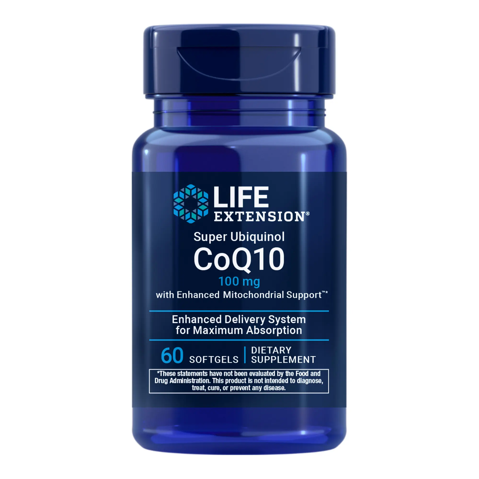 Life Extension Super Ubiquinol CoQ10 with Enhanced Mitochondrial Support™ 100 MG, 60 Softgels