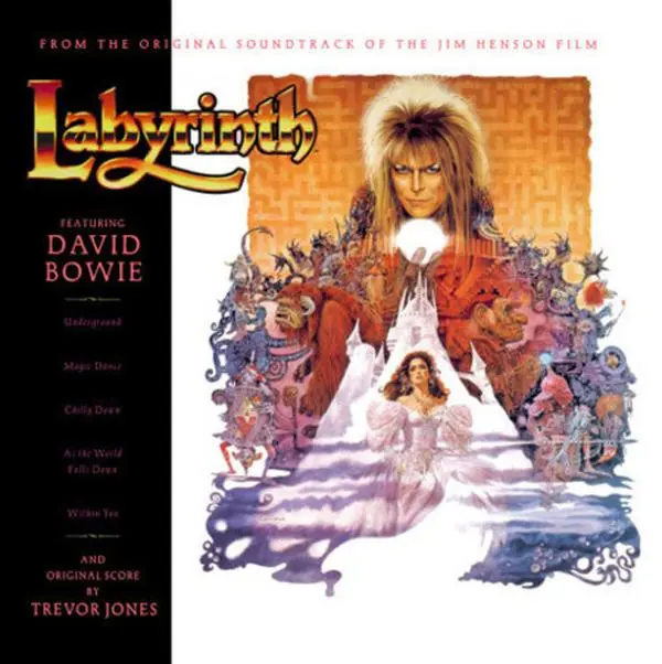 David Bowie & Trevor Jones - Labyrinth Original Soundtrack Vinyl Record LP, Featuring Sarah, Music with Lyrics, Hallucination-Themed Bowie & Jones Collectible Vinyl Records
