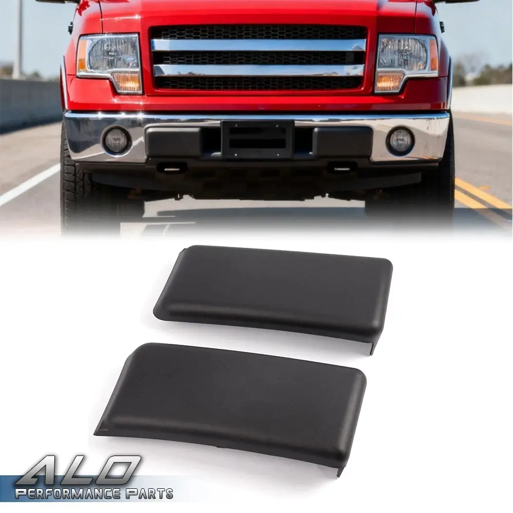 Fit For Ford F150 2009-2014 Front Bumper Guards Pads End Caps Cover Trim Pair