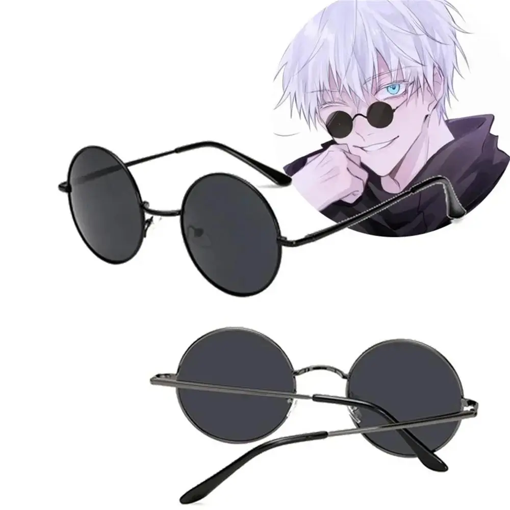 Vintage Round Sunglasses with a Classic Shape, Unisex Anime Cosplay Eyewear Featuring a Metal + PC Frame and PC Lens for Travel Wear, Pc Lens Frame