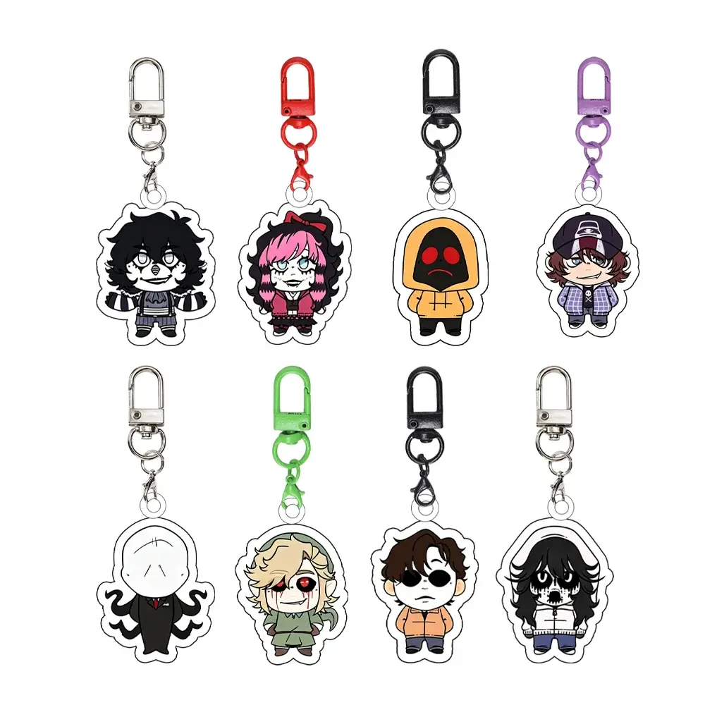 Creepypasta Acrylic Keychain, Hoody, Masky, Jeff The Killer, Slender Man, Gift For Fan